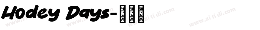 Hodey Days字体转换